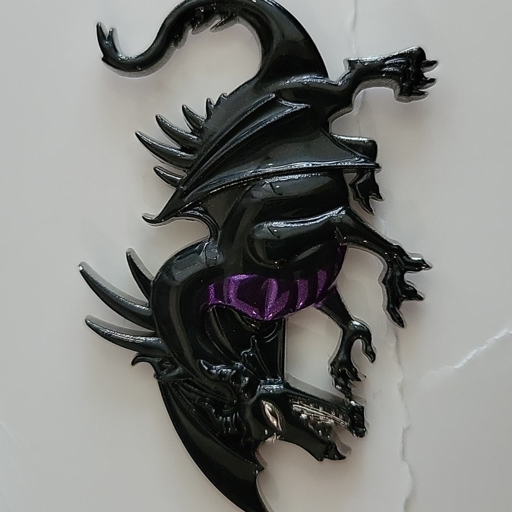 Disney Parks Sculpted Metallic Collection Pin Maleficent Sleeping Beauty Dragon